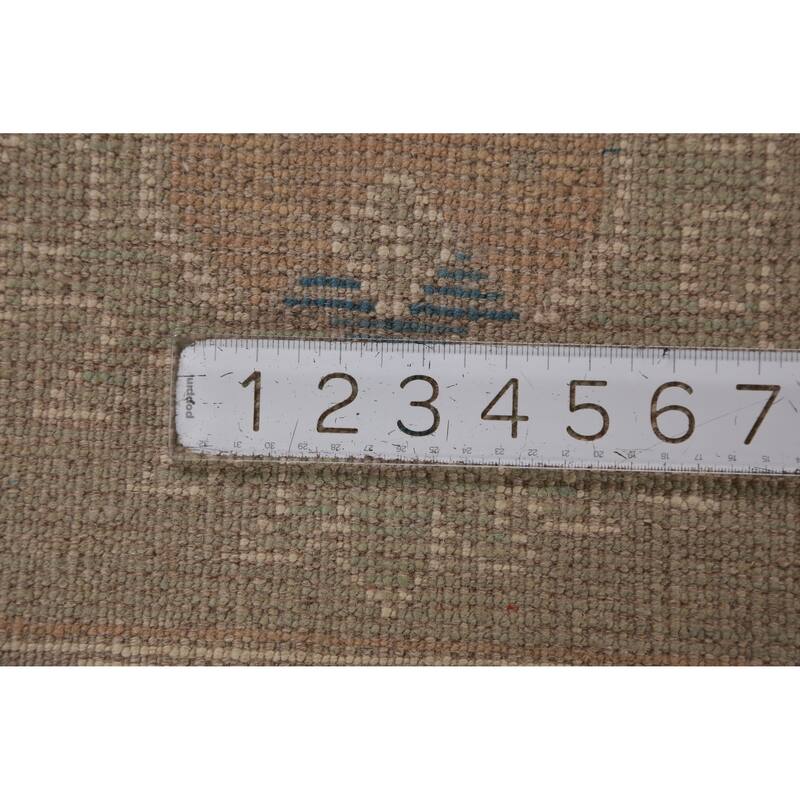 Hand Knotted Oriental 100% Wool Carpet Transitional All-Over Navy Blue & Blues Oushak Area Rug - 12' 0'' X 8' 9''