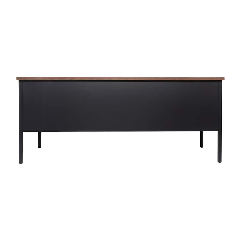 Commercial Double Pedestal Desk with 5 Locking Drawers