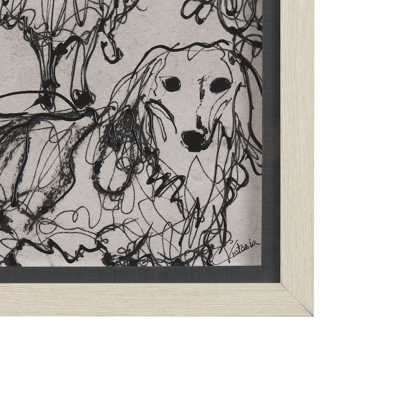 Dog Sketches Framed Art Print