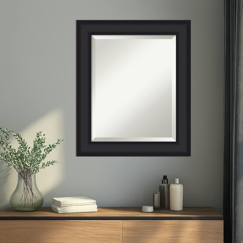 Oliver Beveled Wood Framed Wall Mirror
