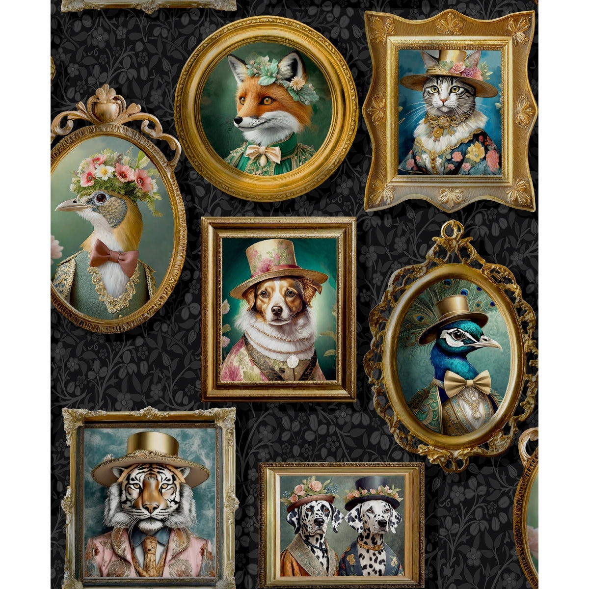 Regal Framed Beasts Non-Pasted Wallpaper – 396in. x 21in. – Covers 56 square feet