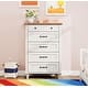 preview thumbnail 6 of 33, Farmhouse Kids Dresser with 5/6 Drawers, Wood Baby Dresser for Nursery Off White - 5-drawer