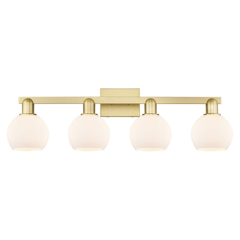 Innovations Lighting Endless Possibilities Arcadia - Athens - 4 Light 33" Bath Vanity Light - Satin Gold/Matte White