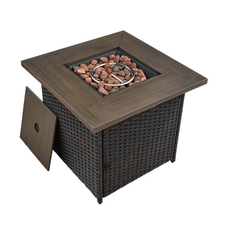 Gymojoy Sofa Swivel Chairs with 50,000 BTU Propane Fire Pit Table