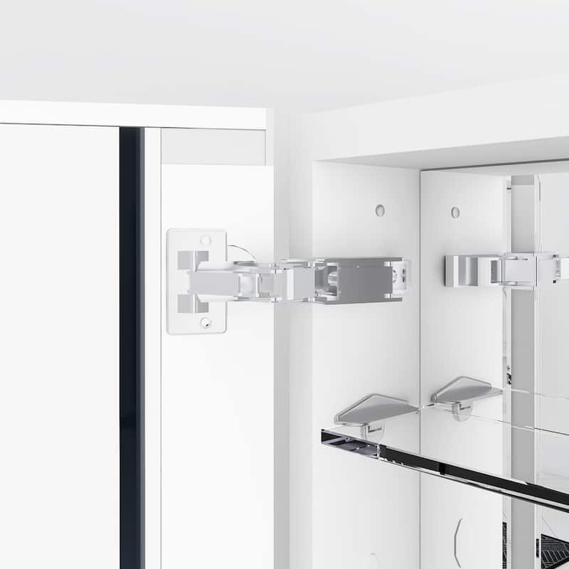 Rectangular Aluminum Medicine Cabinet with Mirror