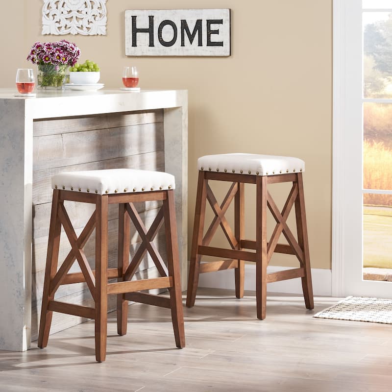 Saddle Barstool Set of 2