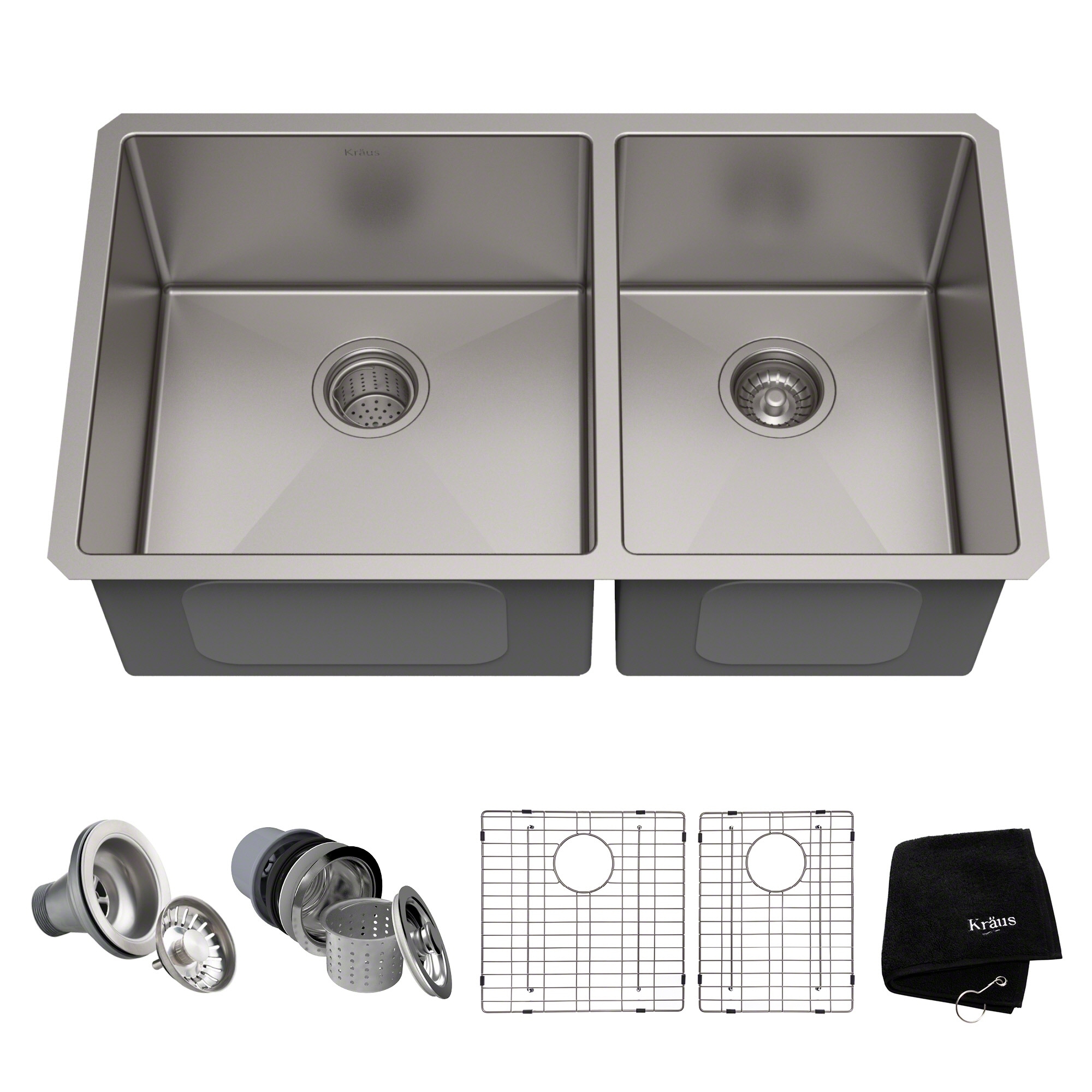 KRAUS Standart PRO Stainless Steel 33 in 60/40 Undermount Kitchen Sink On  Sale Bed Bath  Beyond 3381361