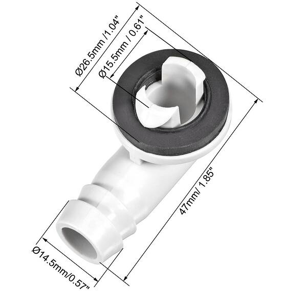 Air Conditioner Drain Hose Connector Elbow Fitting w Rubber Ring for 15mm 15mm,1Pcs Bed Bath