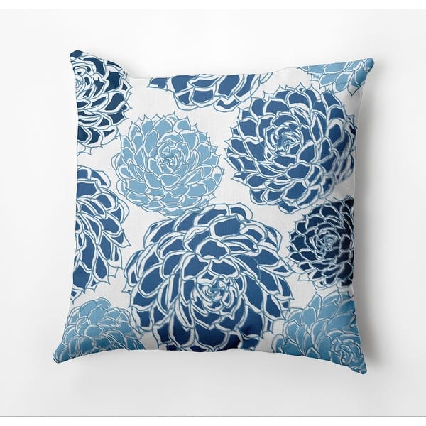 slide 2 of 16, Olivia Floral Print Outdoor Pillow 16" x 16" - Blue