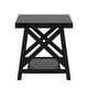preview thumbnail 16 of 35, Bryson Rustic X-Base End Table with Shelf by iNSPIRE Q Classic
