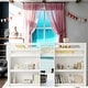 preview thumbnail 2 of 11, Twin Size Kid Low Loft Bed with Two-Tier Shelves and Led Light
