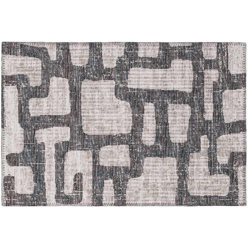 Indoor/ Outdoor Addison Yuma Modern Cobblestone Washable Area Rug