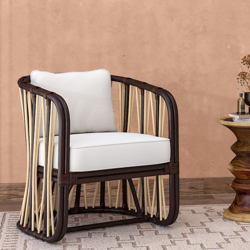 NPD Furniture Shanaya Rattan Accent Arm Chair - Paloma Brown