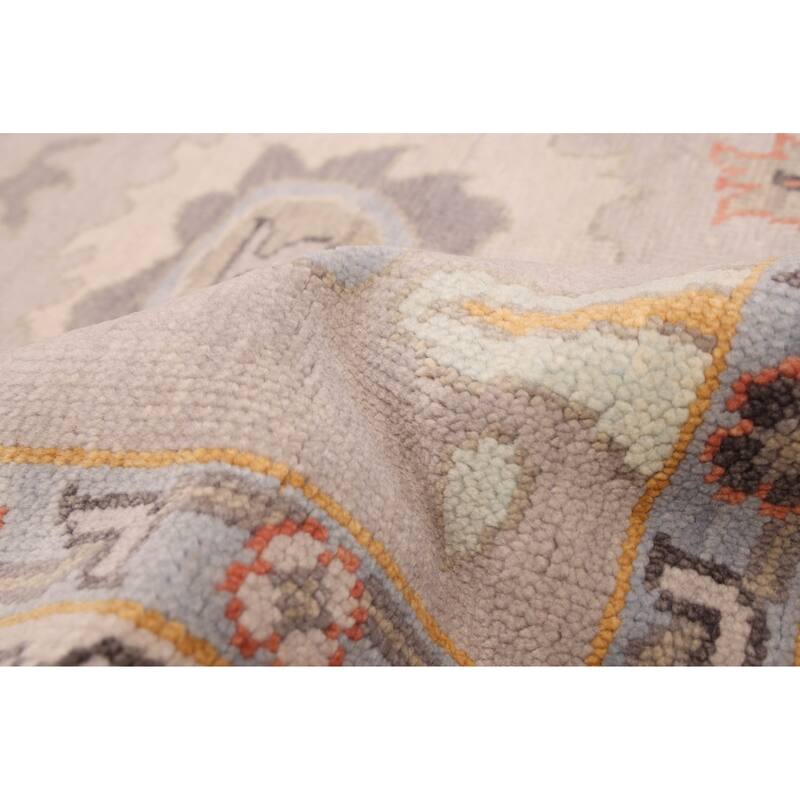 ECARPETGALLERY Hand-knotted Modern Oushak Grey Wool Rug - 8'1 x 10'4