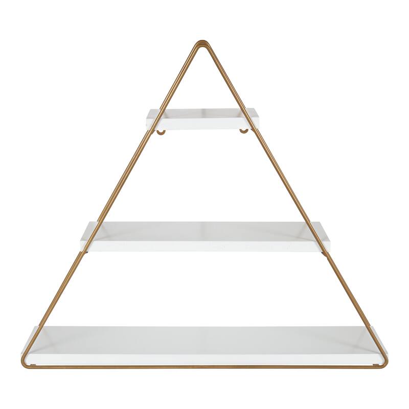 Kate and Laurel Tilde 3 Tiered Triangle Floating Wall Shelf