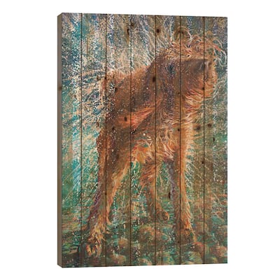 Beaded Threads Print On Wood by Iris Scott - Multi-Color