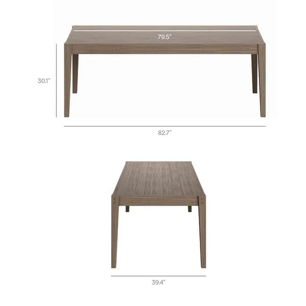 dimension image slide 4 of 6, Northlake 9-Piece Outdoor Patio Teak Wood Dining Set