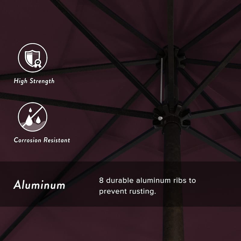 North Bend 9-foot Crank Open Auto-tilt Bronze Finish Patio Umbrella by Havenside Home (Base not included)
