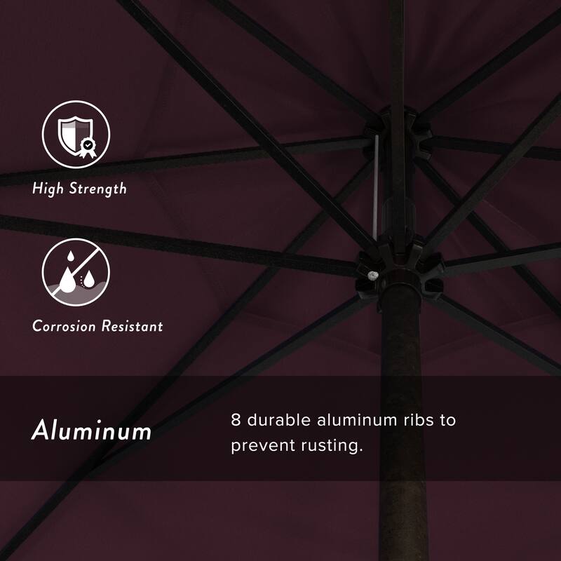 North Bend7.5 Foot Crank Lift Auto Tilt Patio Umbrella Outdoor Rated Acrylic Fabric by Havenside Home