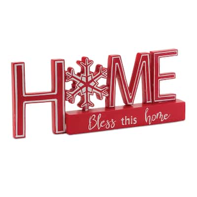 Bless this Home Tabletop Sentiment Sign 12.5"L