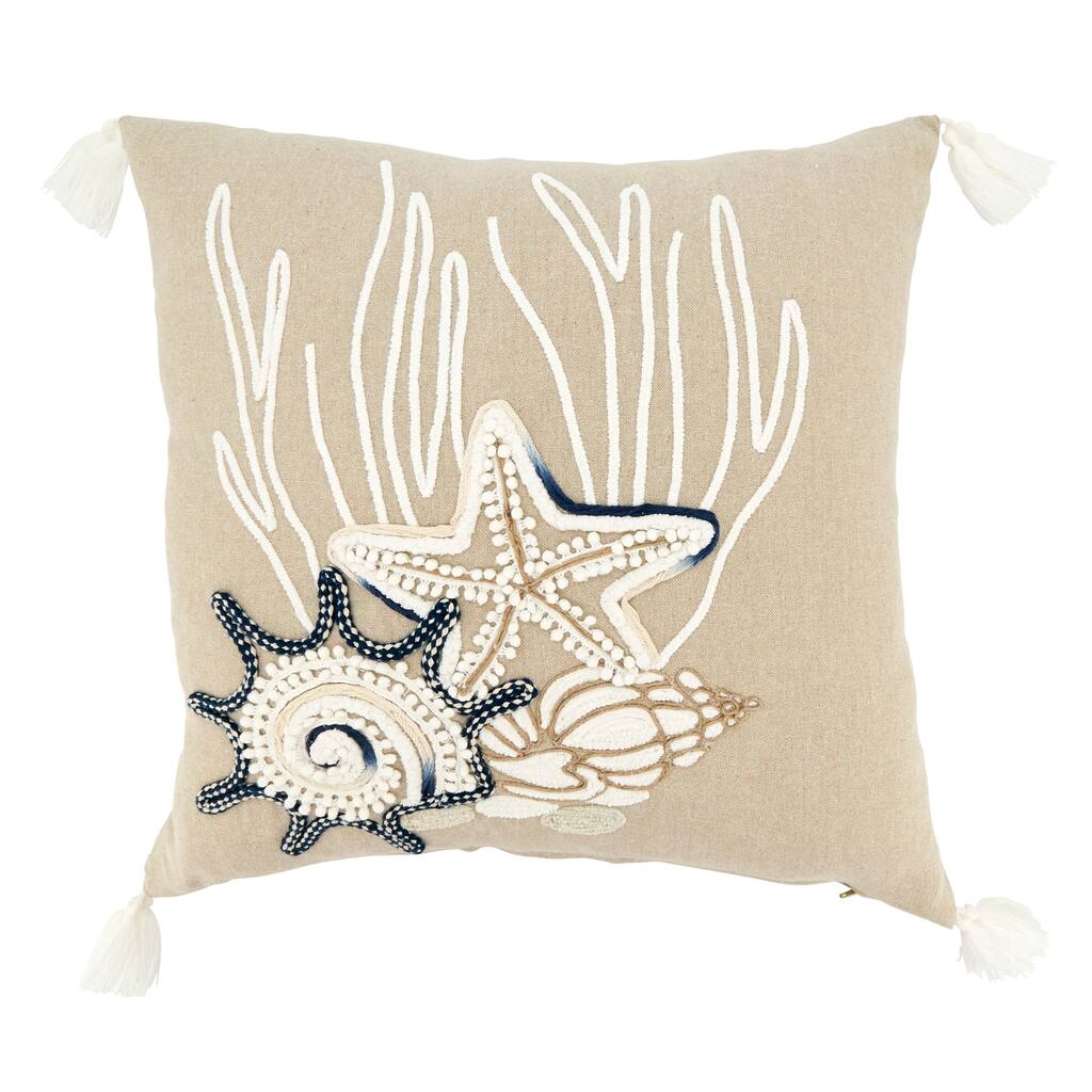 Seashore Treasures Throw Pillow