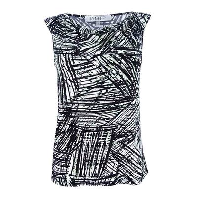 Kasper Women's Printed Cowl-Neck Shell