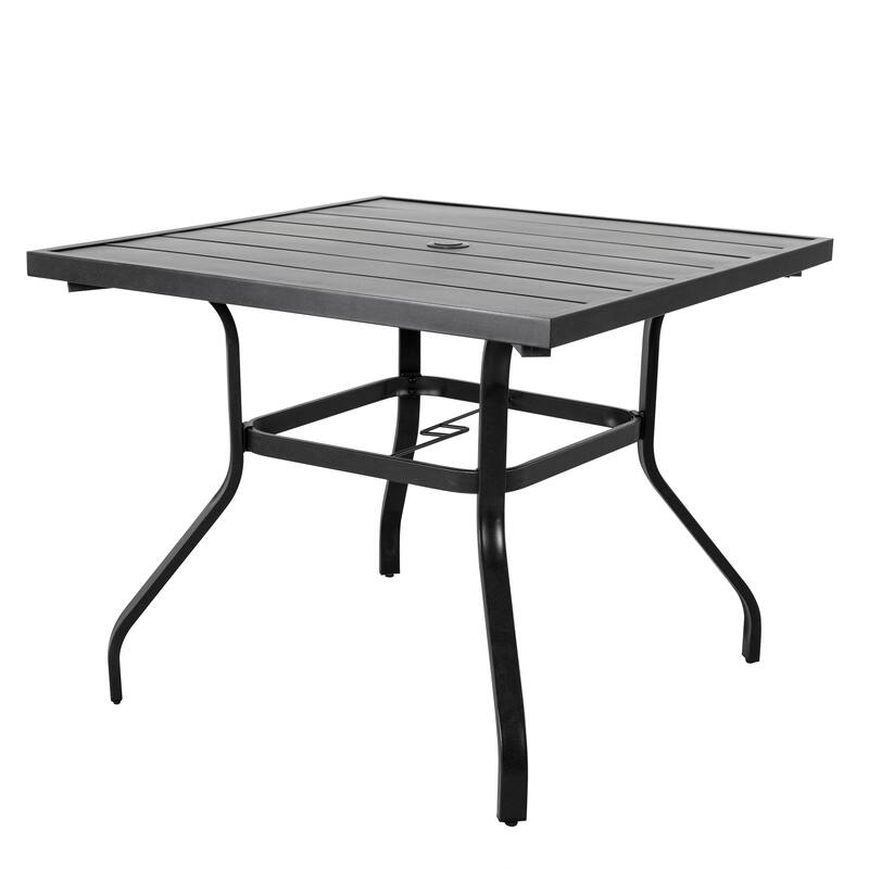 Outdoor 5/7-Piece Textilene Dining Set, Powder-coated Iron Frame