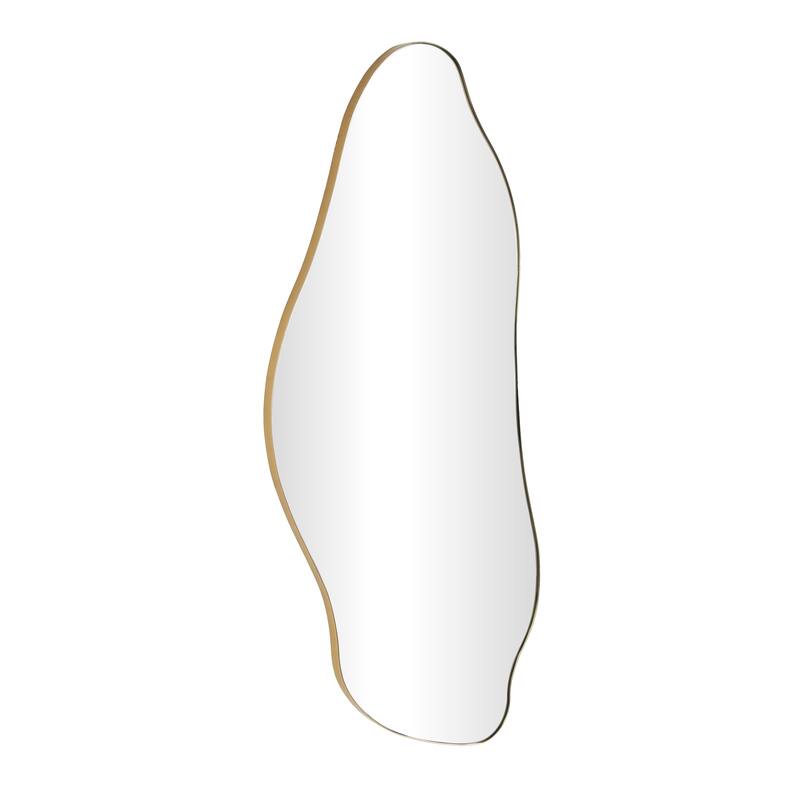 Metal Abstract Wavy Wall Mirror - Gold - Roche River Decor