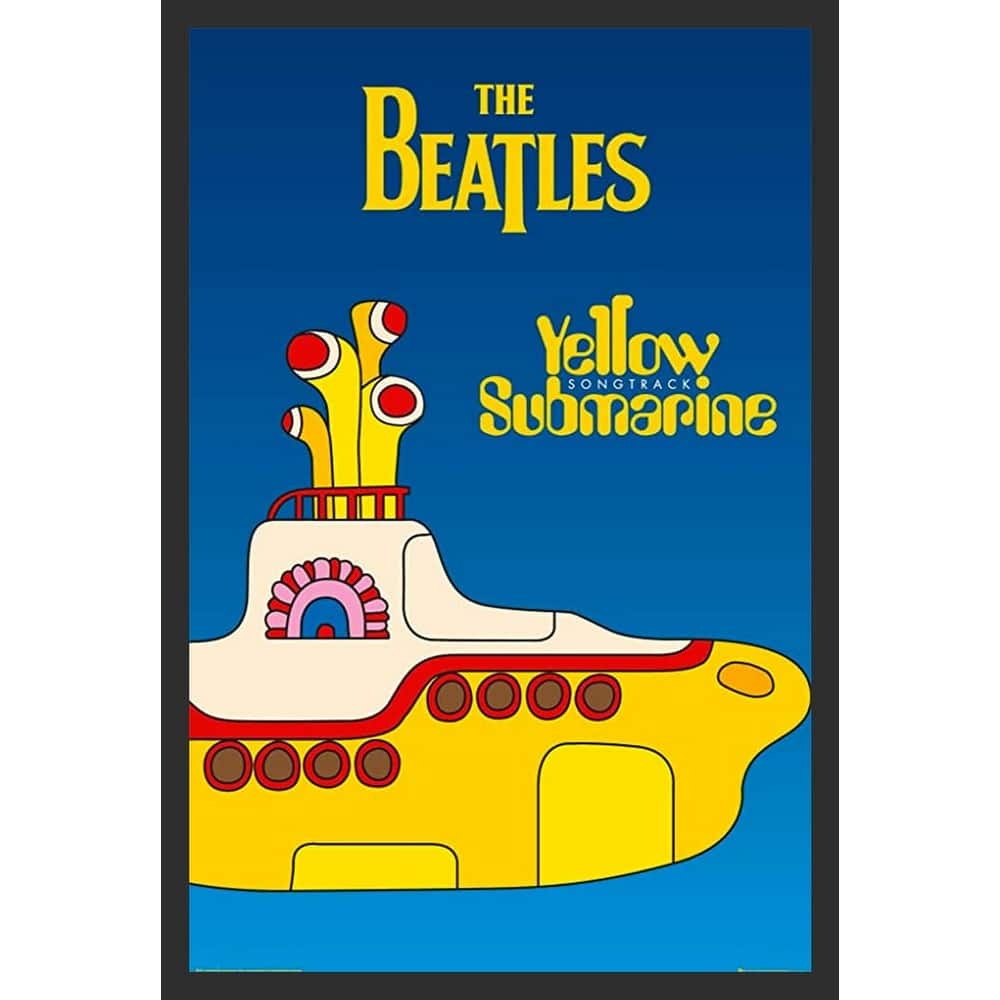 The Beatles Yellow Submarine Framed Poster - 24 x 36 Inch