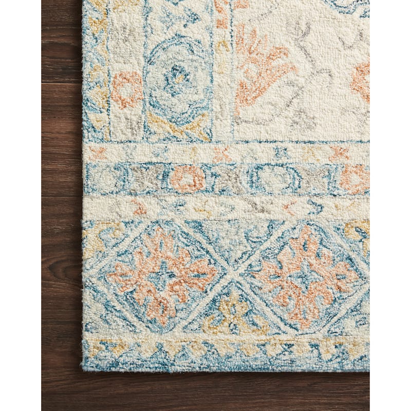 Alexander Home Annabelle Botanical Bloom Hand-Hooked Wool Rug