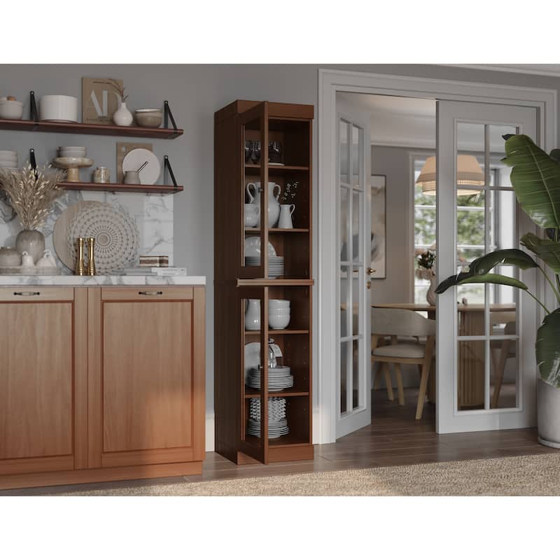 100% Solid Wood 16.5" Kitchen Pantry Cabinet with Doors by Palace Imports