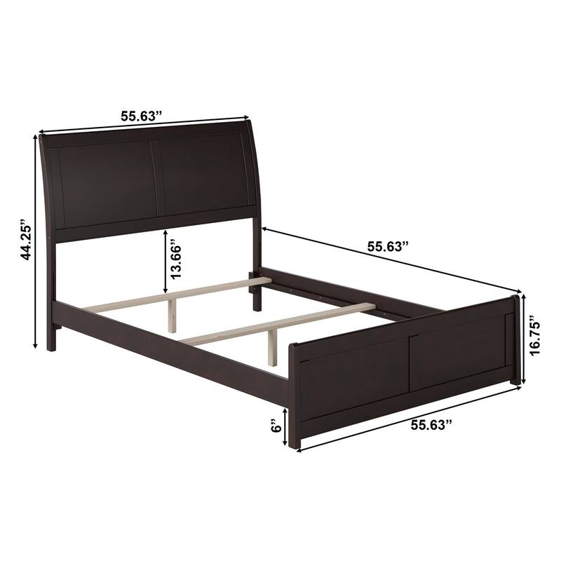 Portland Full Bed with Matching Footboard in Espresso