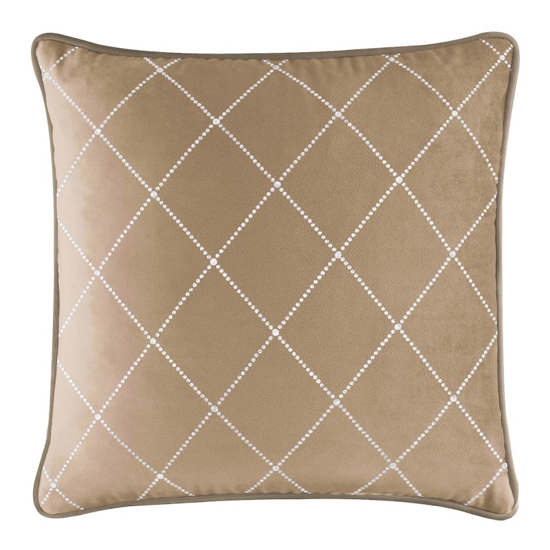 Sparkles Home Atlas Rhinestone Pillow - 16x16 - Champagne