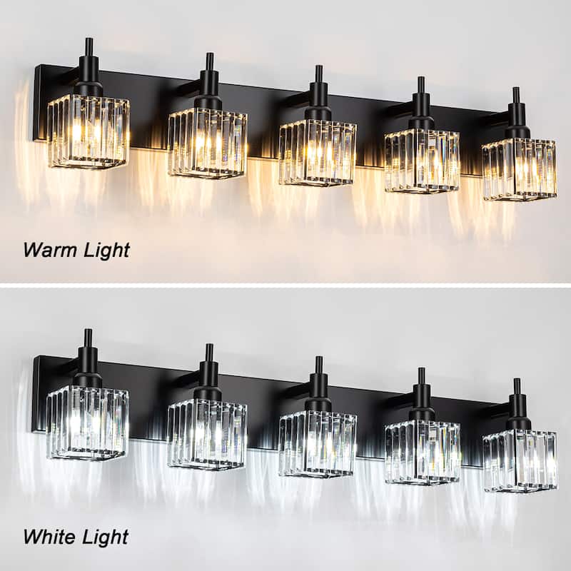 2/3/4-Light Modern Bathroom Crystal Vanity Light Wall Sconces