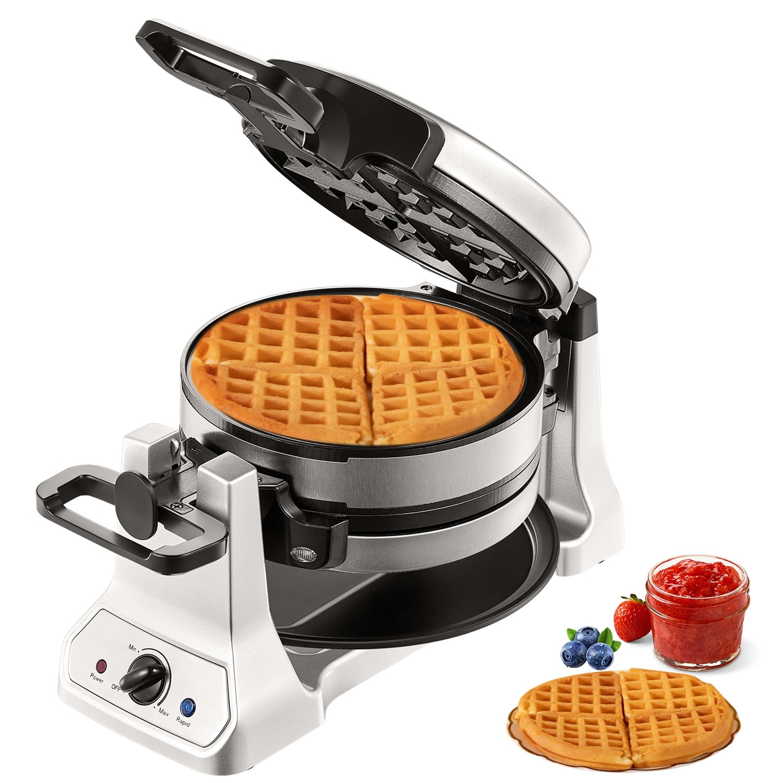 VEVOR 110V Mini Dutch Pancake Baker 50PCS 1700W Commercial Electric  Nonstick Waffle Maker Machine 1.8 Inches for Home and Restaurants