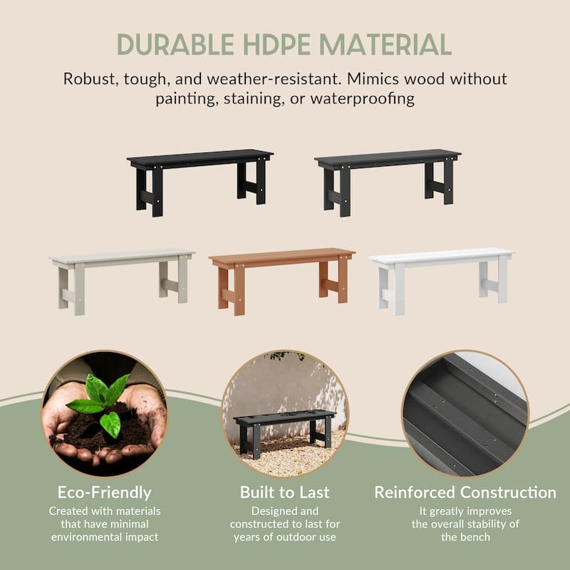 Polytrends Shoreside Patio 48" Bench