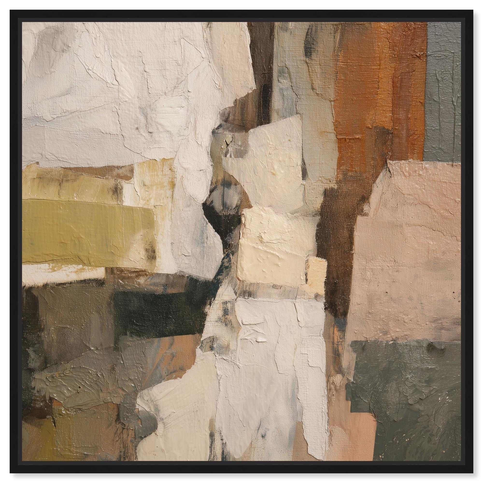 Fissured Field I Boho Brown Wall Art Canvas Print by Art Remedy