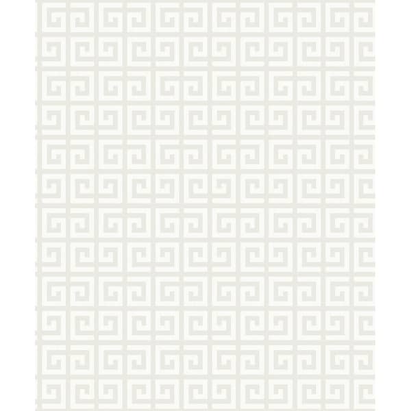 slide 2 of 12, Seabrook Designs Major Greek Key Non-Woven Unpasted Wallpaper 20.9 in. W x 33 ft. L - Cream