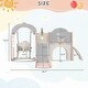 preview thumbnail 8 of 25, Toddler Slide and Swing Set 8 in 1, Kids Playground Climber Slide Playset with Basketball Hoop Freestanding Combination