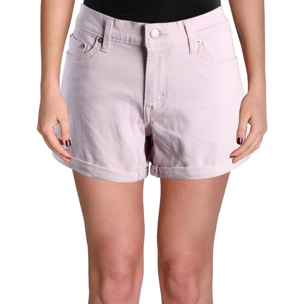 levi's mid rise denim shorts