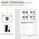 preview thumbnail 6 of 23, HOMCOM Kitchen Buffet Hutch Wooden Storage Cupboard with Framed Glass Door, Drawer and Microwave Space - 27"x15.75"x64.5"