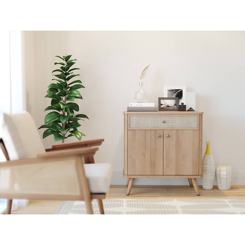 NPD Furniture Thelma KD Rattan Small Cabinet 1 Drawer 2 Doors