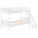 preview thumbnail 28 of 72, Littleton Transitional Wood Bunk Bed with Slatted Mattress Twin Over Twin - White