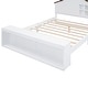 preview thumbnail 9 of 13, Full Size House Platform Bed with LED Lights and Storage, White Finish