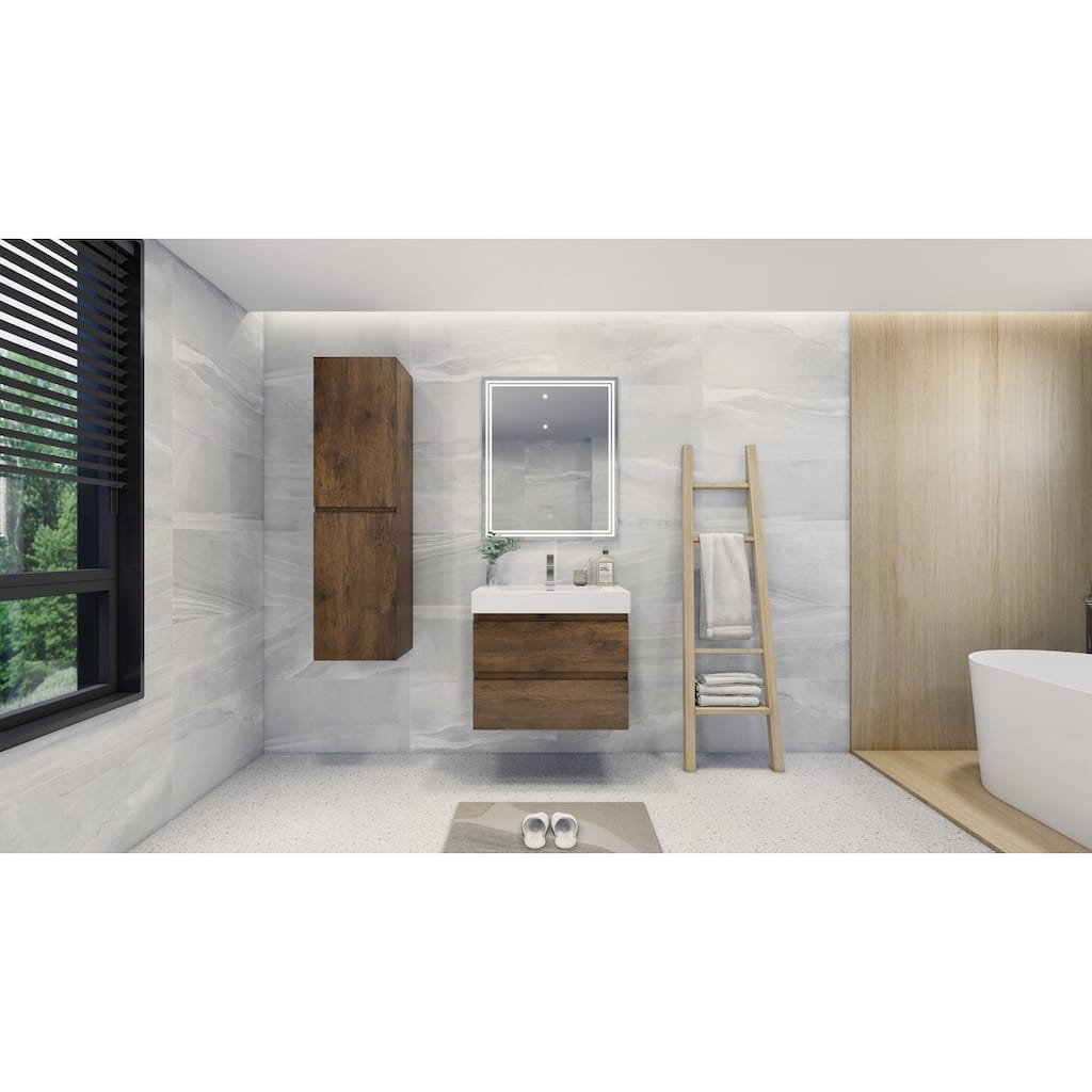 Baillie 30'' Wall-Mounted Vanity with Reinforced Acrylic Sink