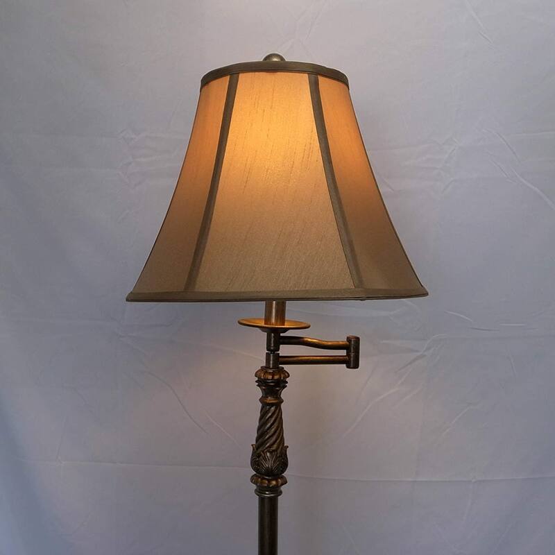 Mestar Decor 61 inch Rustic Brass Swing Arm Floor Lamp - 61"