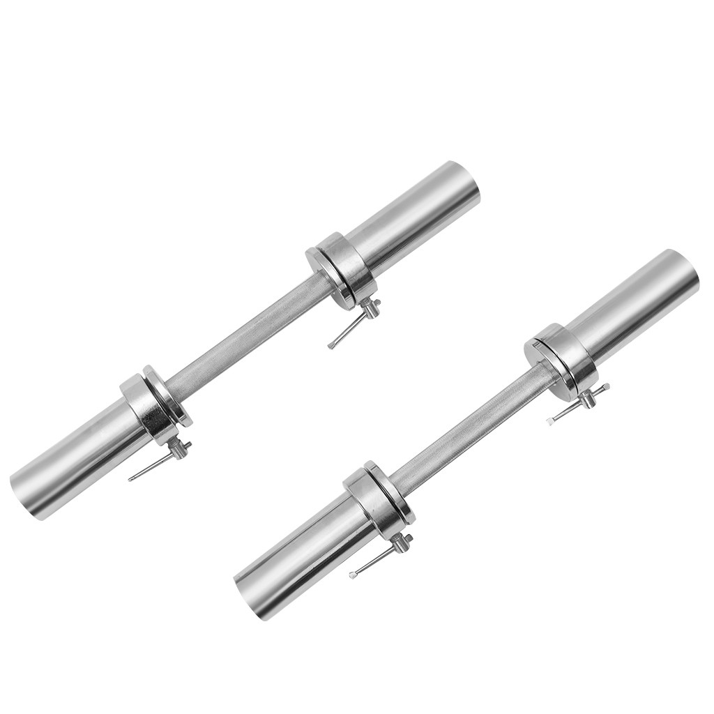 Olympi C 2 Barbell Solid Dumbbell Weight Lifting Bars With Rotating Sleeves 5lbs