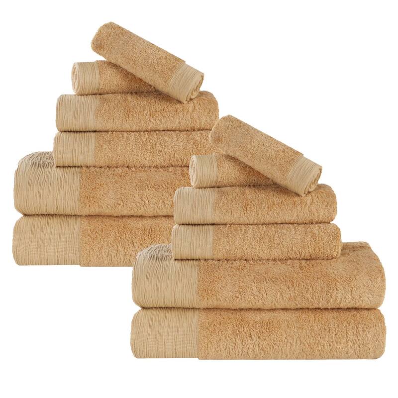 Superior Sierra Rayon From Bamboo Cotton Blend 12 Piece Bathroom Towel Set