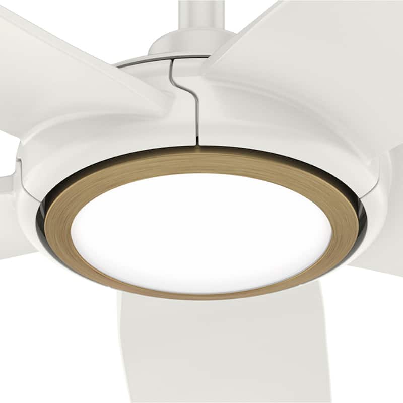 Hunter ZenTech Indoor / Outdoor 5-Blade Smart Ceiling Fan w/ LED Light and Handheld Remote.