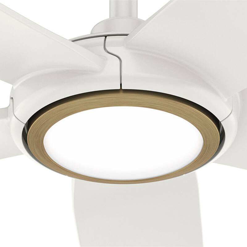 Hunter Zentech Wi-Fi ENERGY STAR Damp Rated Ceiling Fan w/ LED Light and Handheld Remote - Modern & Contemporary - SMART FAN!
